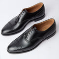 Oxfords - Westfield Burnished Calf Leather & Leather Soles Lace-Ups