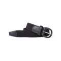 Belt - Woven With Leather Details Elastic
