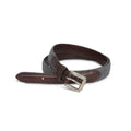 Belt - Bicolour Flannel & Leather Silver Buckle