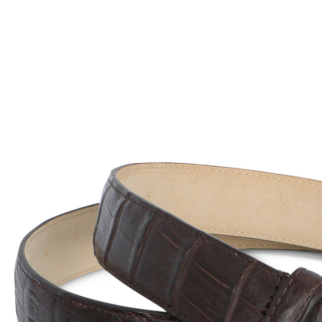 Belt - Exotic Leather & Silver Buckle