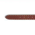 Belt - Grained Leather With Sewing Line & Silver Buckle