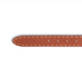 Belt - Grained Leather With Sewing Line & Silver Buckle