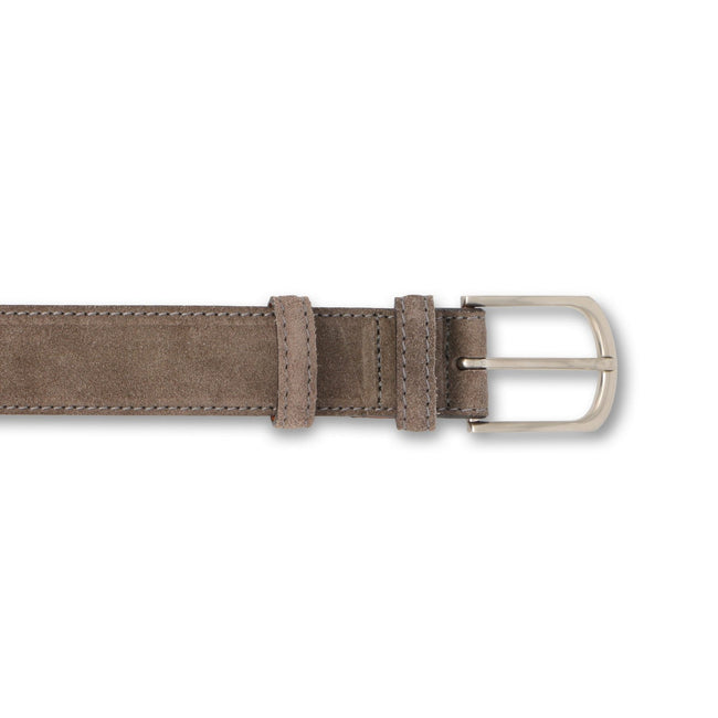 Belt - Calf Suede & Silver Buckle