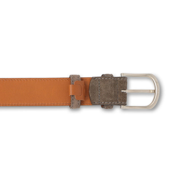 Belt - Calf Suede & Silver Buckle