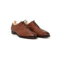 Oxfords - CHELSEA Burnt Pine Leather & Leather Soles Lace-Ups