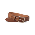 Belt Plain Colour Silver Buckle Calf Leather