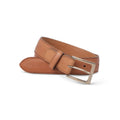 Belt Plain Colour Silver Buckle Calf Leather