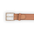 Belt Plain Colour Silver Buckle Calf Leather