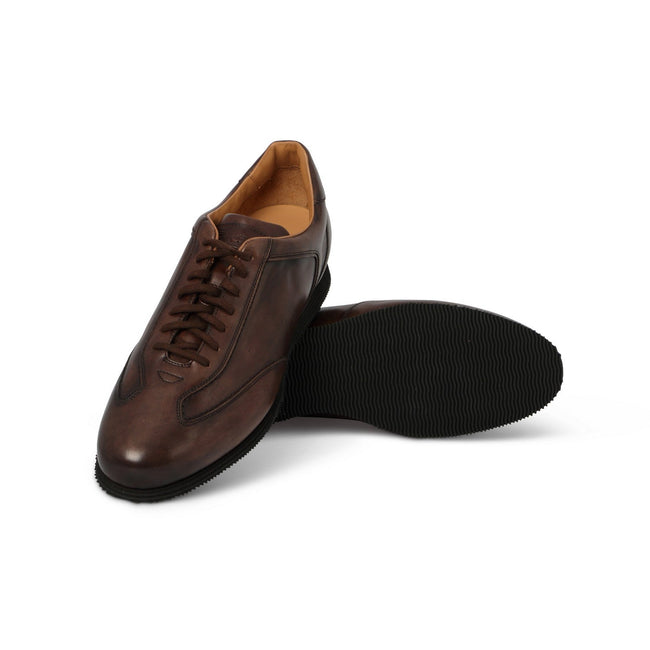 YORK Sneakers in Dark Brown Leather