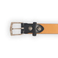 Belt Plain Colour Silver Buckle Calf Leather