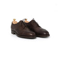 Half Brogue Medallion Derbies - CARDIFF Delapre Leather & Rubber Sole Lace-Ups