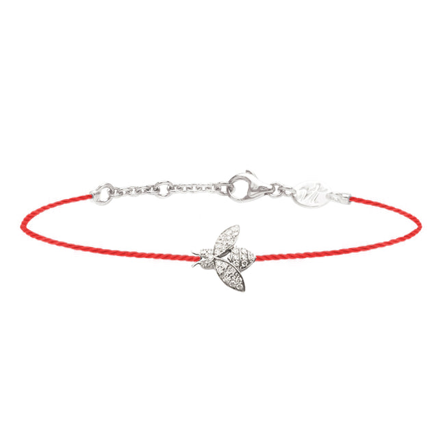 Thread Bracelet – SAVE MY BEE Rhodium Silver & Diamonds