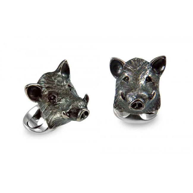 Cufflinks – Boar Sterling Silver