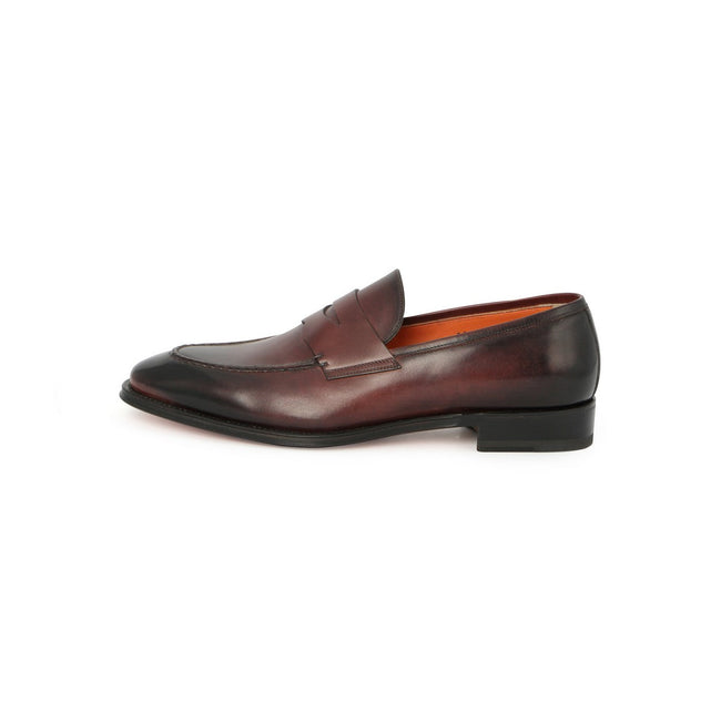 Loafers - DUKE Mahogany Leather & Leather Soles + Apron