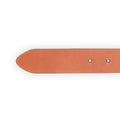 Belt - Smooth Leather Without Stitches Silver Buckle