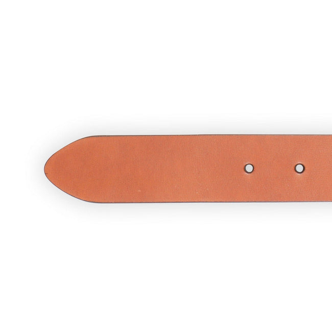 Belt - Smooth Leather Without Stitches Silver Buckle