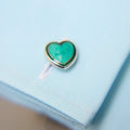 Cufflinks – Double Heart Sterling Silver & Enamel