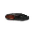 VIAGGIO Laced Derbies in Black Strech Leather
