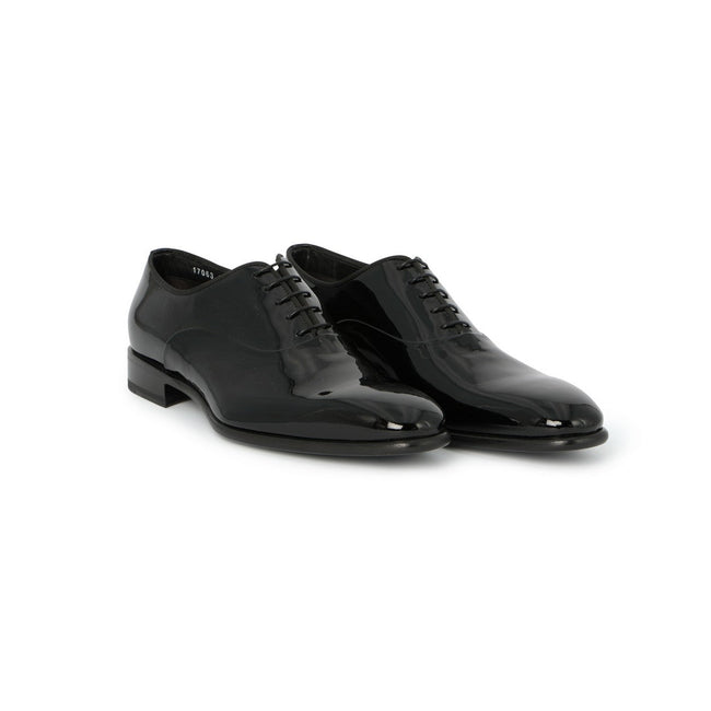 Smoking Oxfords - Black Patent Leather Lace-Ups
