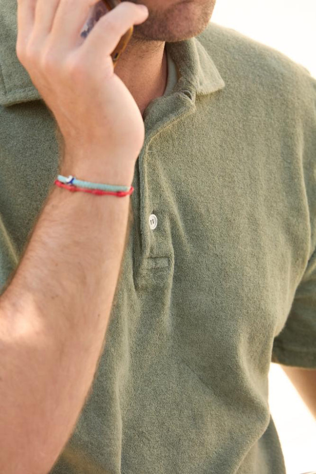 Polo Shirt - Terry Cloth Cotton Short Sleeves