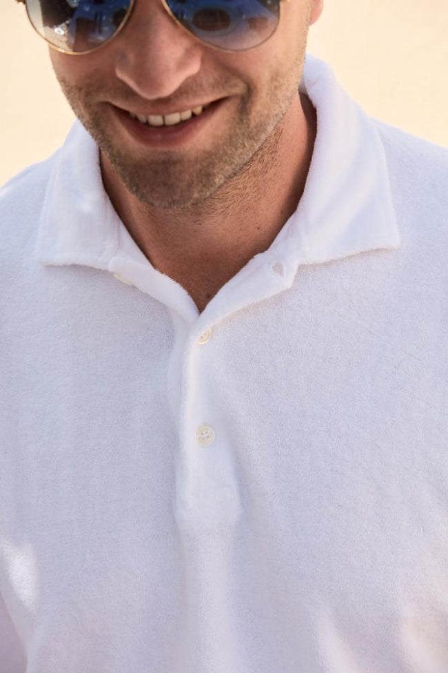 Polo Shirt - Terry Cloth Cotton Short Sleeves