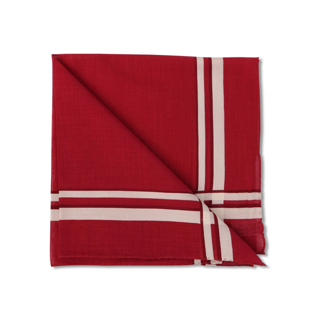 Striped Burgundy Handkerchief