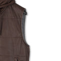 Gilet - Leather & Nylon Zipped + Hooded Sleeveless