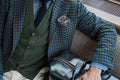 Checked Green and Navy Wool Jacket