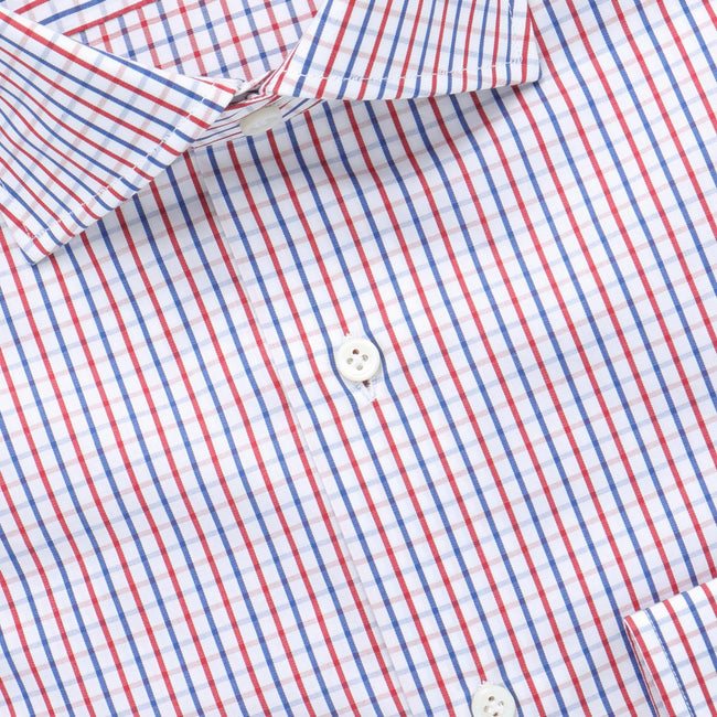 Shirt - Checked Cotton Single Cuff
