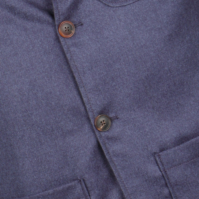 Overshirt - Plain Cashmere Stretch Buttoned 