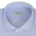 Striped Light Blue Oxford Slim Shirt