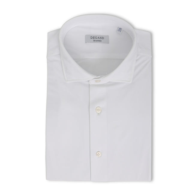 Plain White Tekno Slim Shirt