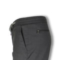 Pants - CARACCIOLO Cool Wool Elastic Waistband + Zip 