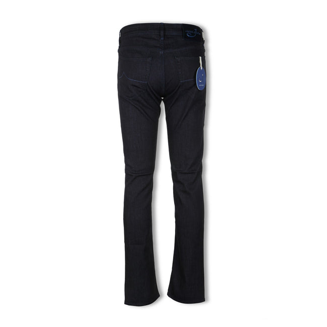 Dark Denim Cool Max Stretch Jeans with Navy Patch