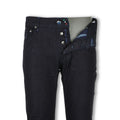 Dark Denim Cool Max Stretch Jeans with Navy Patch