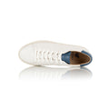 Dan Sneakers in Off White and Blue Leather