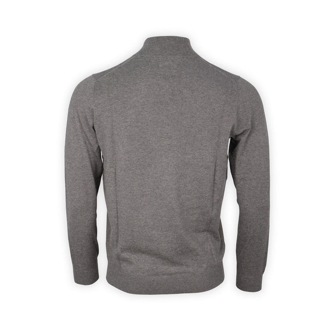 Sweater - STOWBRIDGE Cotton, Silk & Cashmere Stand-Up Collar Zipped 