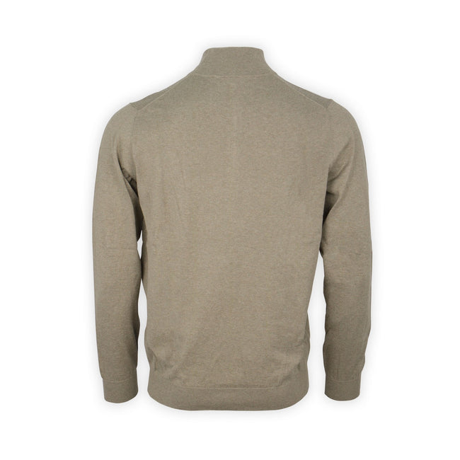 Sweater - STOWBRIDGE Cotton, Silk & Cashmere Stand-Up Collar Zipped 