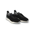 Bicolour Leather And Microfibre Sneakers