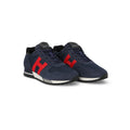 H383 New Running Coloured Nubuck And Nylon Sneakers