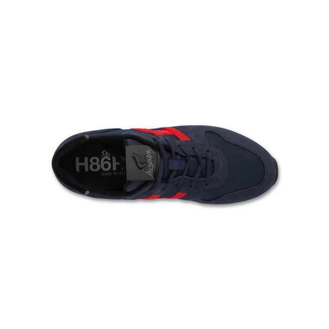 H383 New Running Coloured Nubuck And Nylon Sneakers