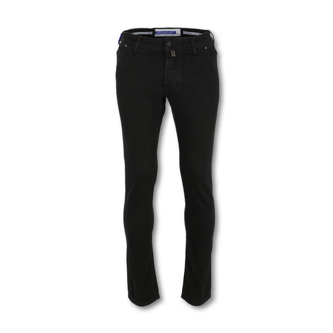 Jeans - LEONARD Cotton & Polyester Stretch Black Patch 