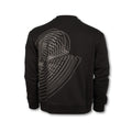 Sweatershirt - Cotton Crew Neck Moncler Logo & Optical Graphics Metallic Effects 