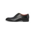 Oxfords - SIMON Polished Leather & Rubber Soles Lace-Ups