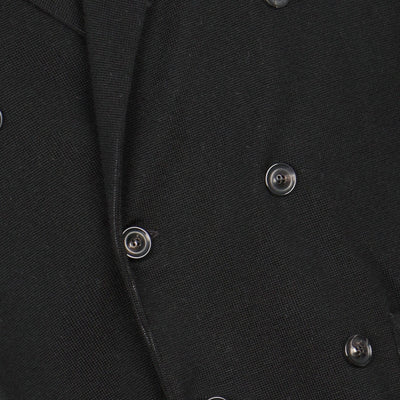 Double-Breasted Blazer - Merino Wool Knitted Finished Sleeves