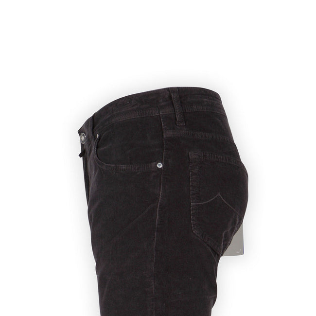 Pants J688 BARD Plain Colour Thin Rib Velvet Stretch