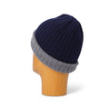 Beanie - BERRETTO DOUBLE Bicolor Double Face Cashmere Knitted
