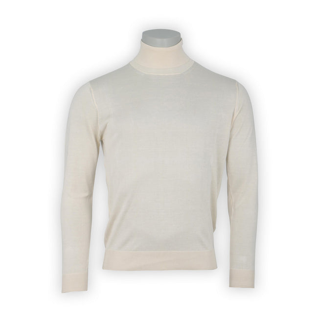 Thin Pullover Plain Colour Silk Turtle Neck Long Sleeves 