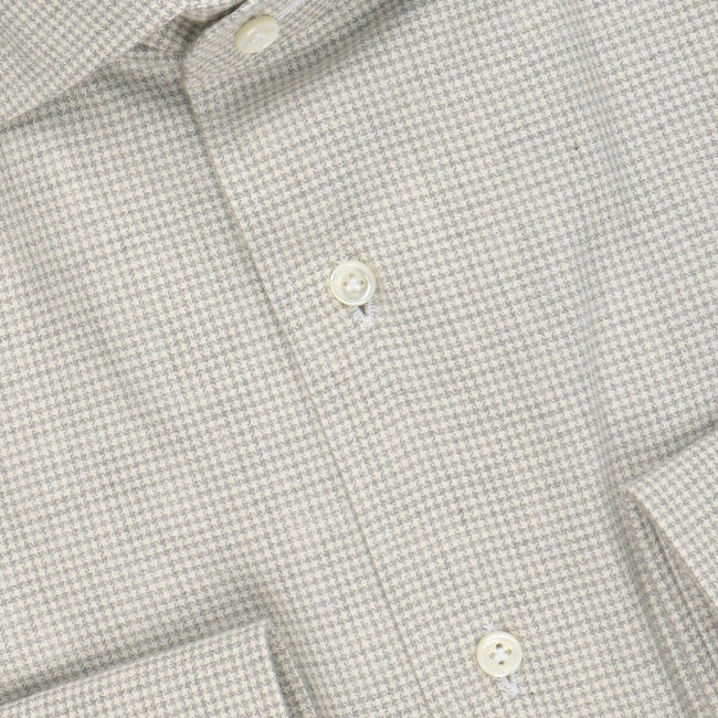 Shirt - Houndstooth Cotton Single Cuff 