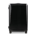 Suitcase - TRUNK ON WHEELS Light Polycarbonate Licorice Black With Black Leather Handles 